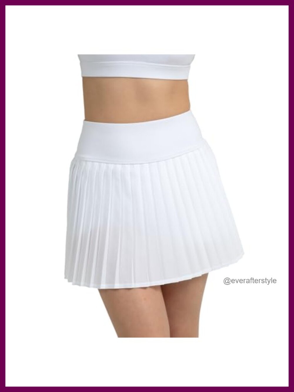 Pleated Tennis Skirt with Built-In Shorts, High-Waisted Athletic Skort